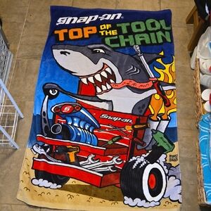 Snap On Towel with Shark and Tools Design